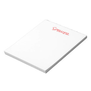 Bloco De Notas Nome personalizado minimalista monograma 