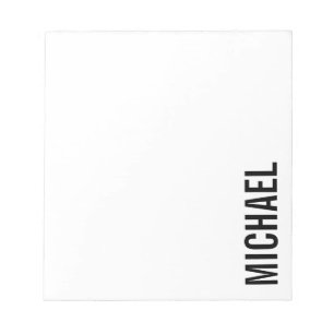 Bloco De Notas Nome Personalizado Mínimo Moderno