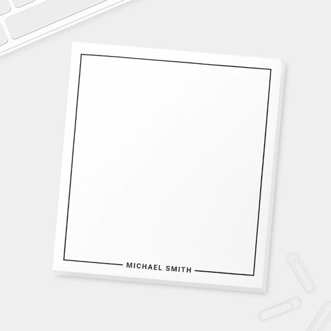 Bloco De Notas Nome Personalizado Mínimo Moderno (Criador carregado)