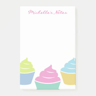 Bloco De Notas Nome personalizado notas adesivas coloridas de cup