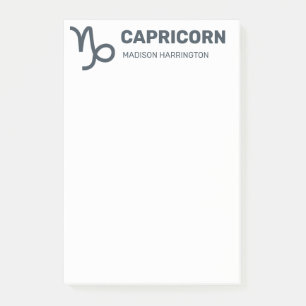 Bloco De Notas Nome Personalizado / Texto e Cor - Símbolo Zodiac 