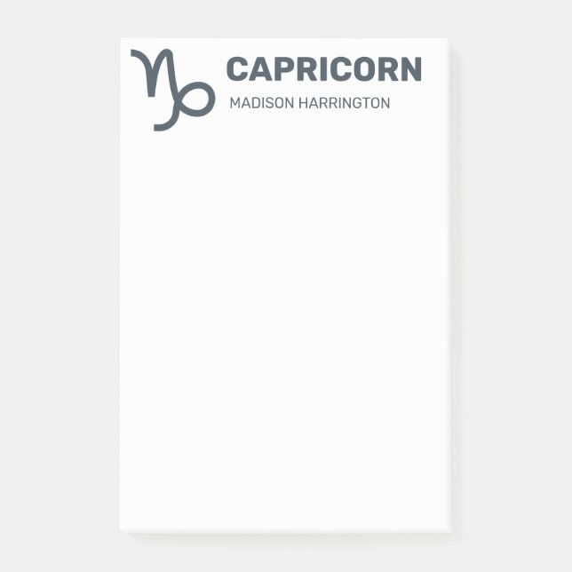 Bloco De Notas Nome Personalizado / Texto e Cor - Símbolo Zodiac  (Frente)