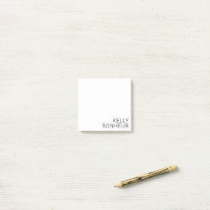 Bloco De Notas Nome preto moderno em branco