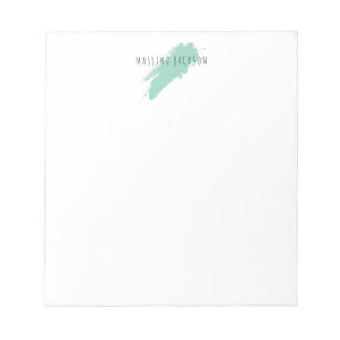 Bloco De Notas Nome Próprio Decorativo Chic Simples Azul Branco