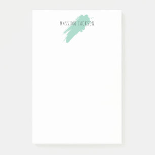 Bloco De Notas Nome Próprio Decorativo Chic Simples Azul Branco