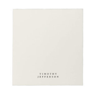 Bloco De Notas Nome Próprio Minimalista Moderno Elegante