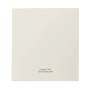 Bloco De Notas Nome Próprio Minimalista Moderno Elegante