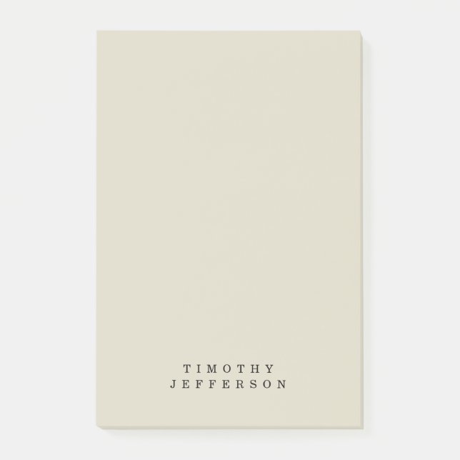 Bloco De Notas Nome Próprio Minimalista Moderno Elegante (Frente)