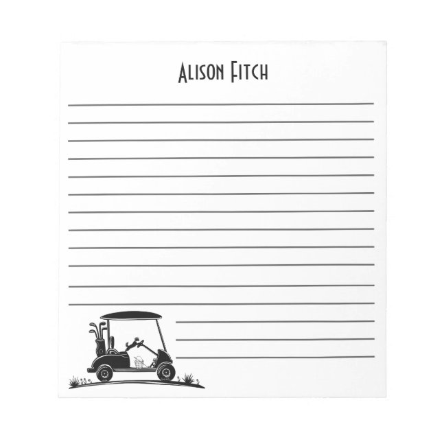 Bloco De Notas Nome Shih Tzu no Carrinho (Frente)