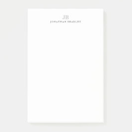 Bloco De Notas Nome Simples de Monograma com Duas Letras Mínimas