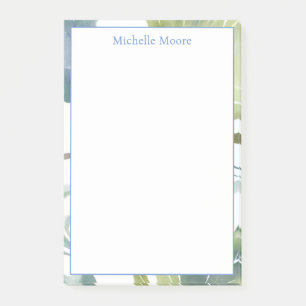 Bloco De Notas Nome Simples Moderno Mínimo Floral
