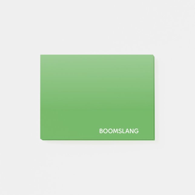 Bloco De Notas Nome verde do Boomslang (Frente)