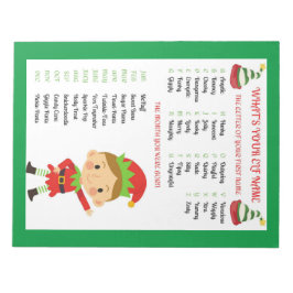 Bloco De Notas Nomes de Elf