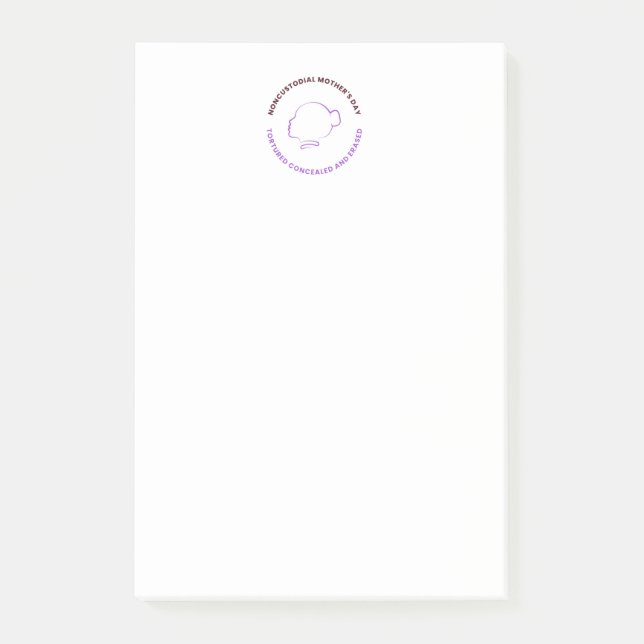 Bloco De Notas Noncustodial Mothers Post it Notes (Frente)