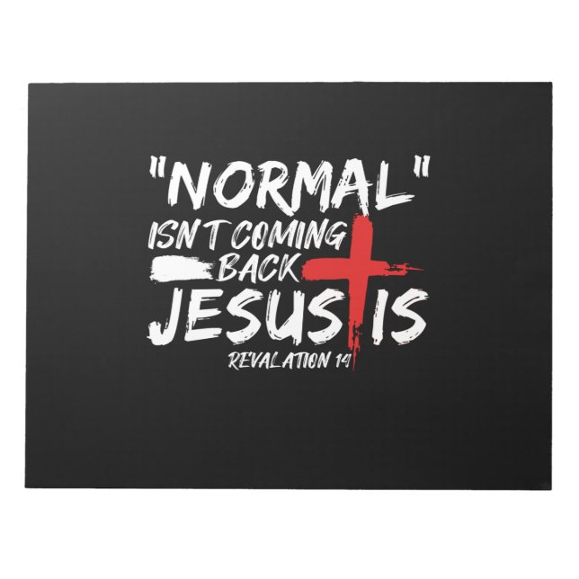 Bloco De Notas Normal não está voltando, mas Jesus é a Revelação. (Frente)