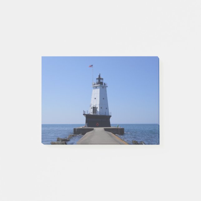 Bloco De Notas North Pierhead Lighthouse, Ludington, MI (Frente)