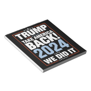 Bloco De Notas Nós Fizemos Trump Bandeira dos EUA Presidente 47 T