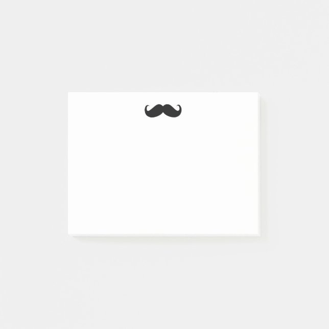 Bloco De Notas Nota 4x3 do Cargo-it® do bigode do hipster (Frente)