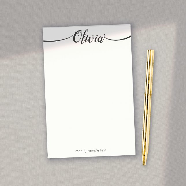 Bloco De Notas Nota de Caligrafia Simples de Script Manuscrito (Criador carregado)