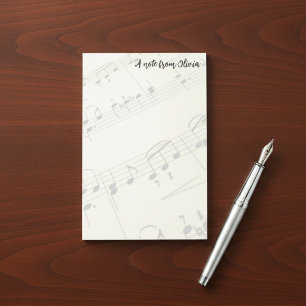 Bloco De Notas Nota de Partitura de Nome Personalizado de Notas A