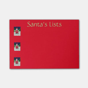 Bloco De Notas Nota de post-it do papai noel