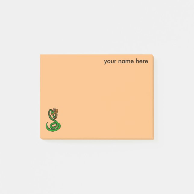 Bloco De Notas nota de post-it personalizada cobra dos desenhos (Frente)