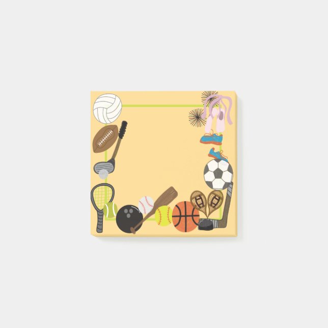 Bloco De Notas Nota de posto desportivo (Frente)