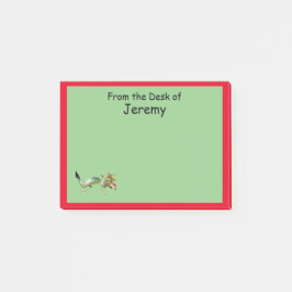 Bloco De Notas Nota de posto - Dragão e Borda Vermelha