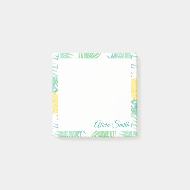 Bloco De Notas Nota de Posto floral tropical (Frente)