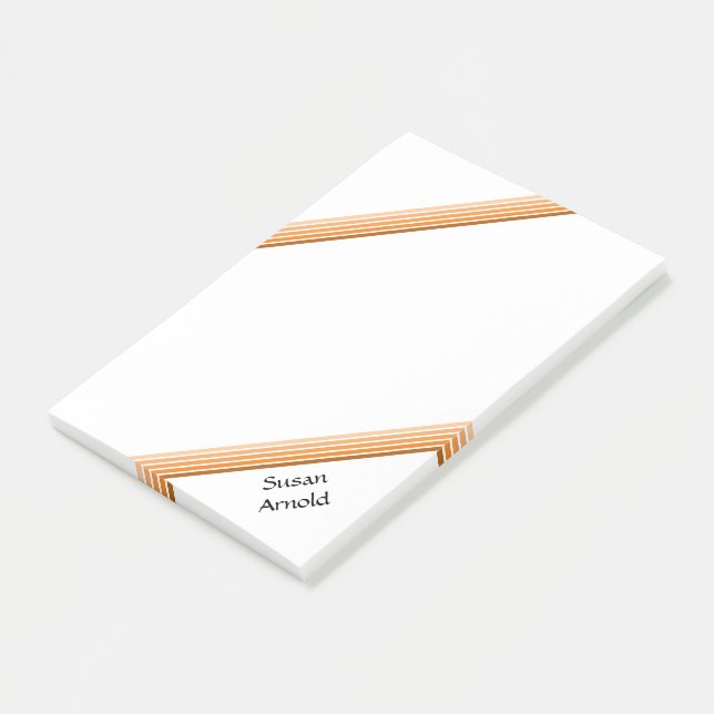 Bloco De Notas Nota de posto - Sombras de Laranja (Inclinado)