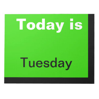 Bloco De Notas Nota de Terça-feira do Dia de Ferramentas do Calen