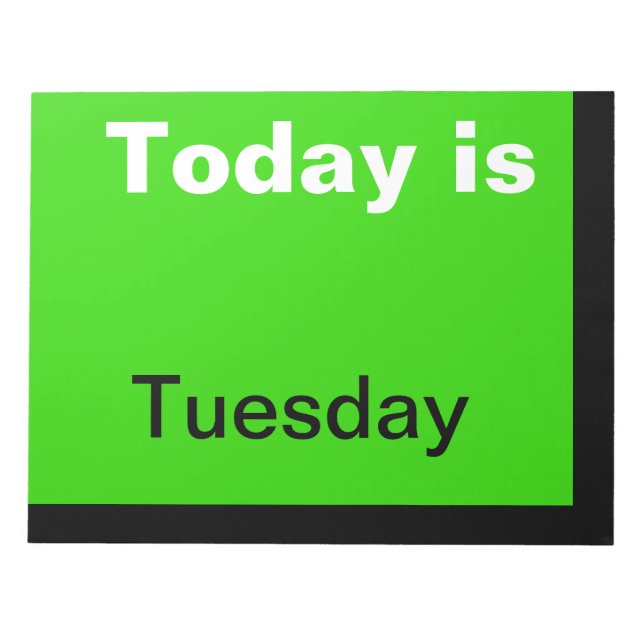 Bloco De Notas Nota de Terça-feira do Dia de Ferramentas do Calen (Frente)