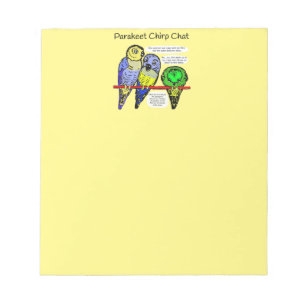 Bloco De Notas Nota de Tomada de Chirp do Parakeet