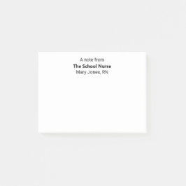 Bloco De Notas Nota do Posto Enfermeiro da Escola e Nomes