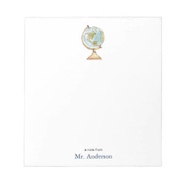 Bloco De Notas Nota dos Professores do Globe Watercolor