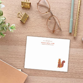 Bloco De Notas Nota Lembrete do Professor de Esquilo Giro