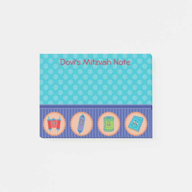 Bloco De Notas Nota Mitzvah Posta-o (Frente)