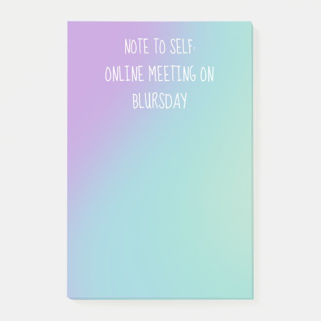 Bloco De Notas "Nota para si próprio" Engraçado (Frente)