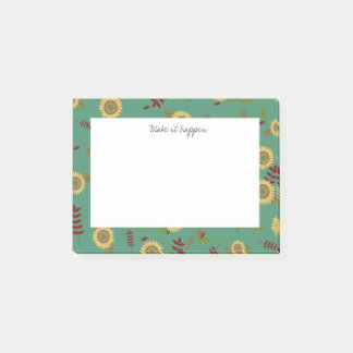 Bloco De Notas Nota personalizada de Posto Girassol, faça acontec