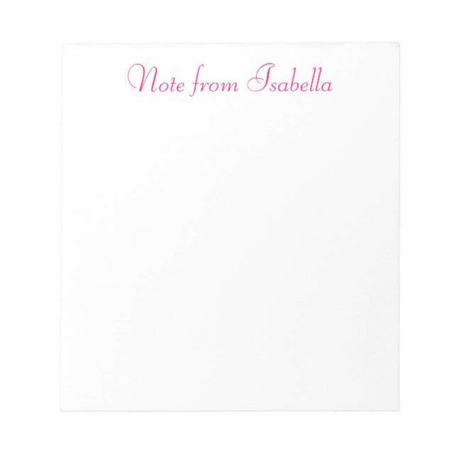 Bloco De Notas Nota personalizada do Isabella Notepad (Frente)