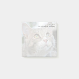 Bloco De Notas Nota personalizada do veterinário com foto de gato