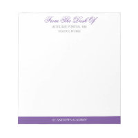 Nota Roxo Elegante De Enfermeira Escolar