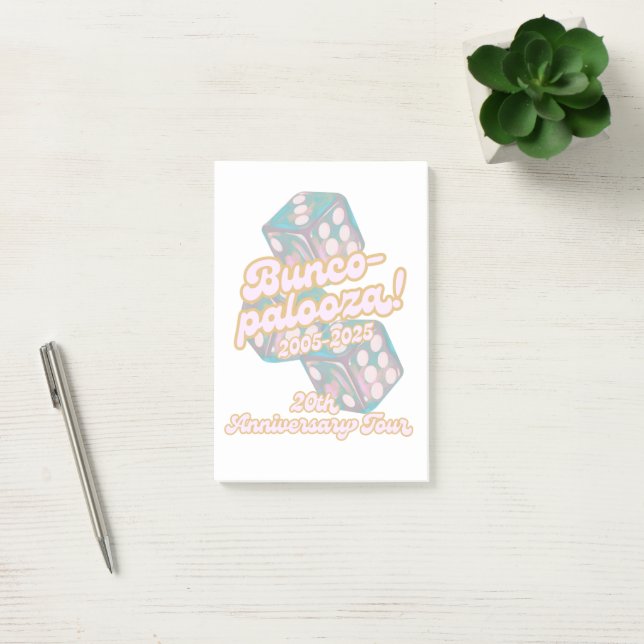 Bloco De Notas Notas adesivas Bunco-palooza (Escritótio)