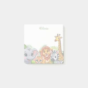 Bloco De Notas Notas Adesivas de Animais da Selva Personalizadas