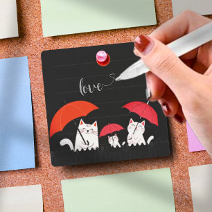 Bloco De Notas Notas adesivas de gato engraçado fofo kitten arte 