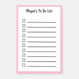 Bloco De Notas Notas adesivas de magenta cor-de-rosa suave vincul