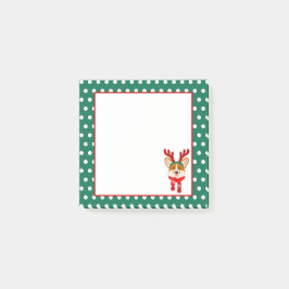 Bloco De Notas Notas Adesivas de Natal Corgi Dog