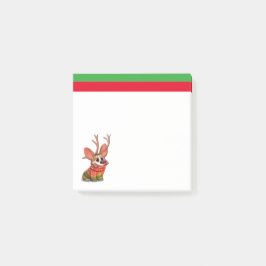 Bloco De Notas Notas Adesivas de Natal de Cachorro Corgi