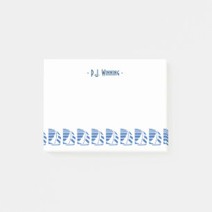 Bloco De Notas Notas adesivas de veleiros deco Blue Racing