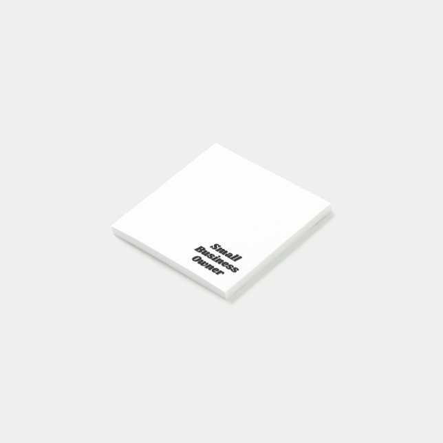 Bloco De Notas Notas adesivas do proprietário de pequenas empresa (Inclinado)